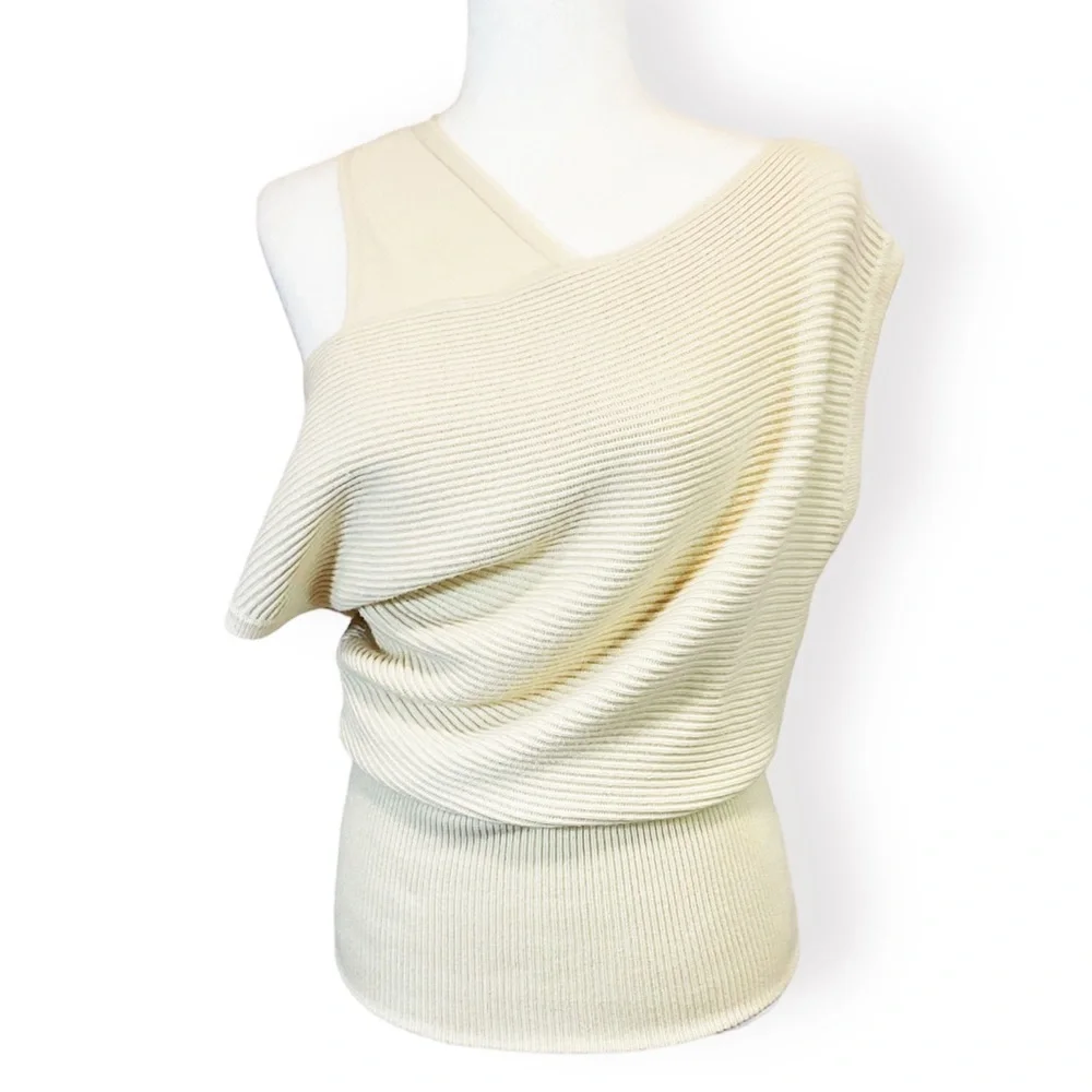 Tracy Reese Off the Shoulder Asymmetric Tunic Sweater - Picture 6 of 8